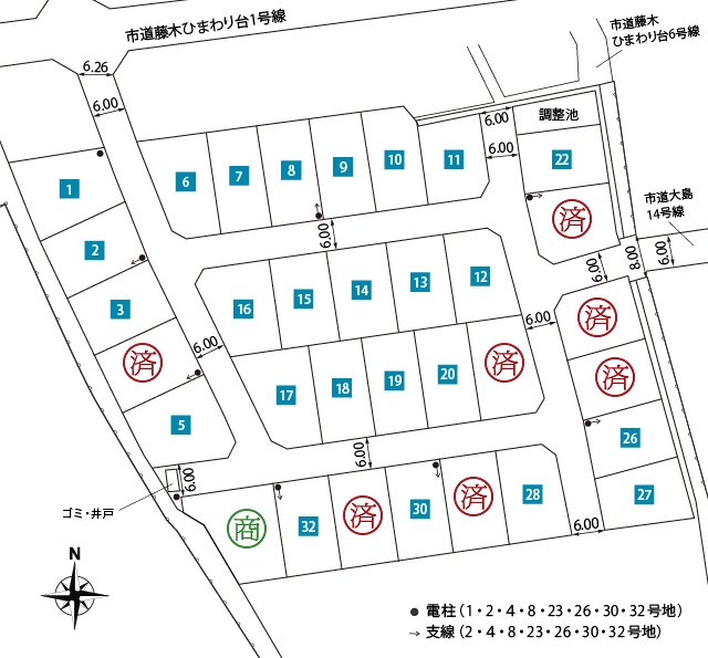 区画図1：コンフォートタウン藤木・大島