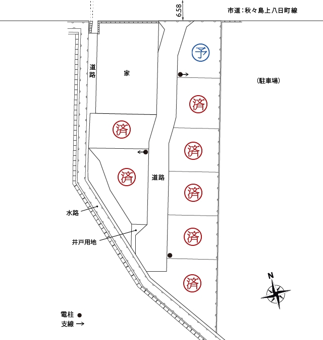 区画図1：コンフォートタウン西荒屋2期