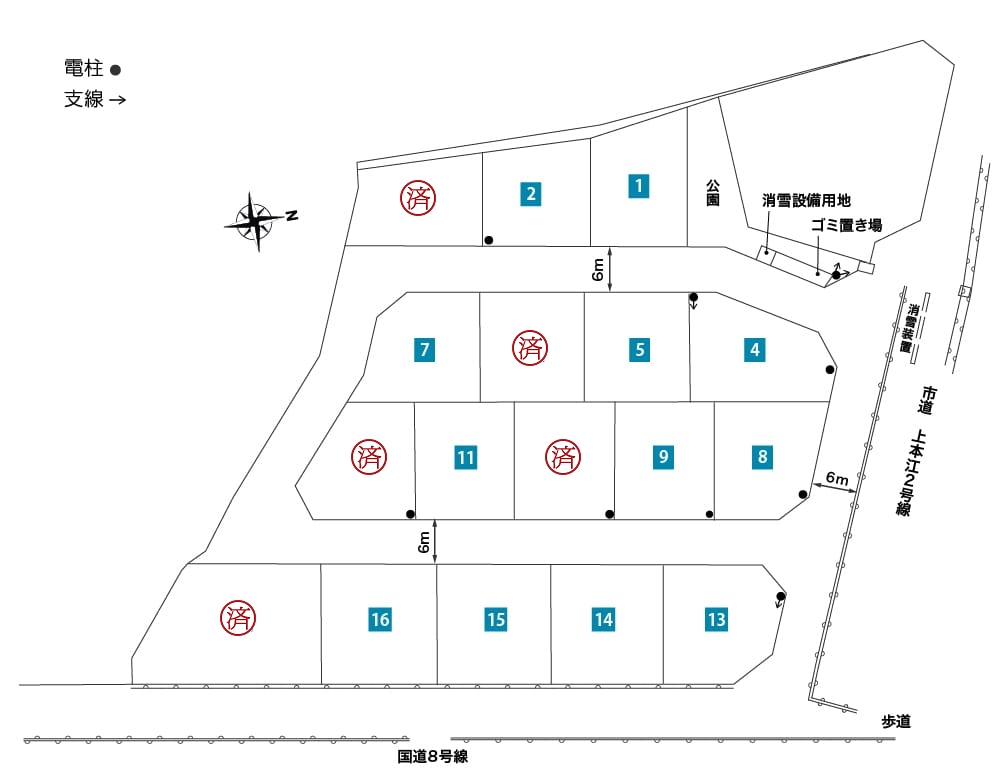 区画図1：本江ニュータウン