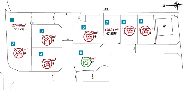 区画図1：コンフォートタウン大光寺