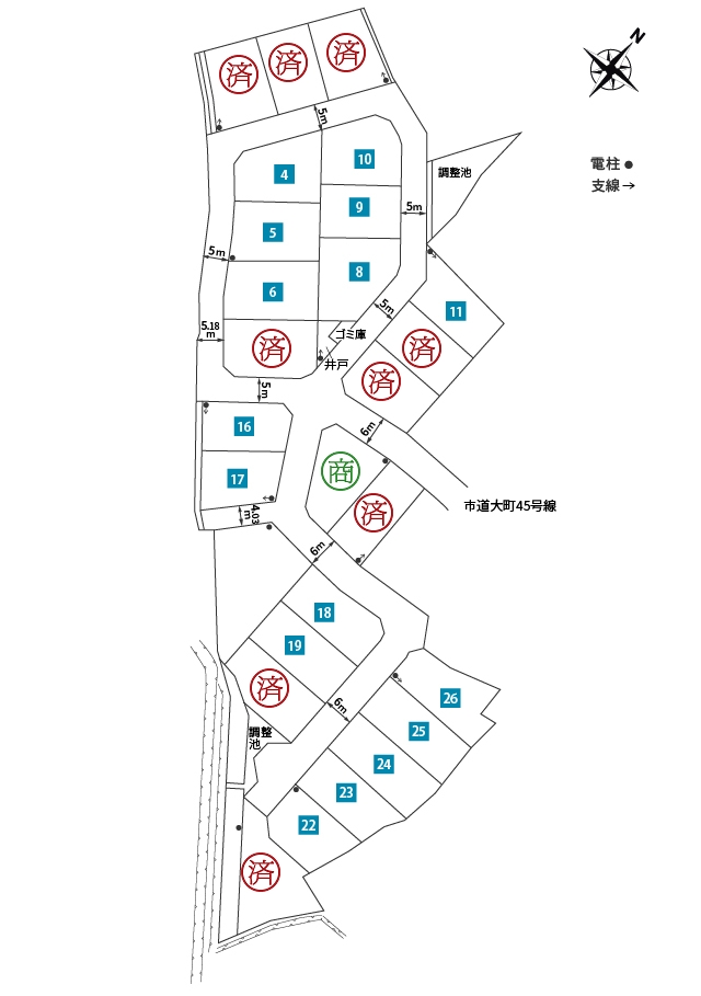 区画図1：コンフォートタウン大町2期