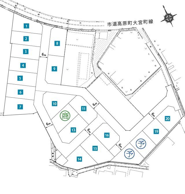 区画図1：コンフォートタウン高屋敷2期