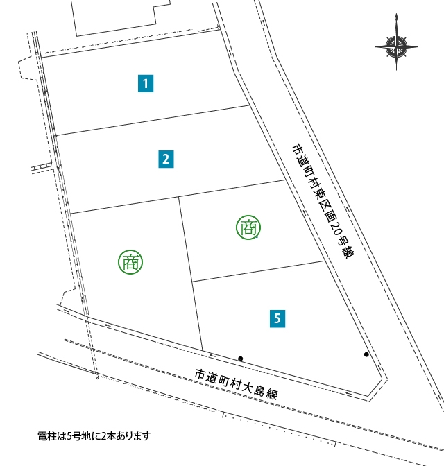 区画図1：町村ミニタウン